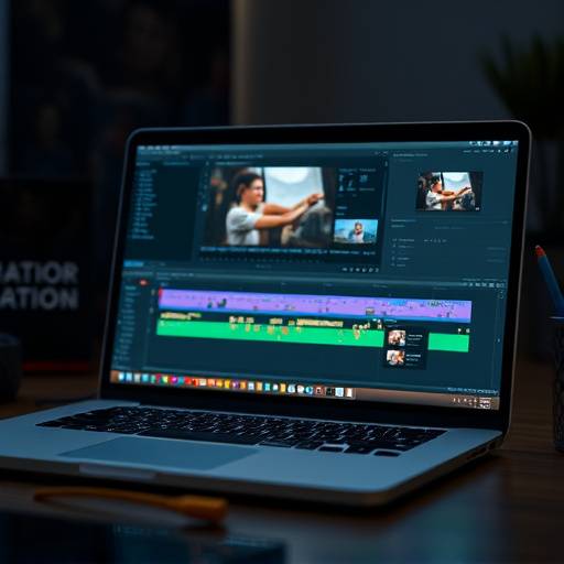 Video Editing Software auf einem Laptop – Vorschaubild